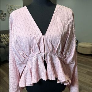 Miami Pink Textured Blouse